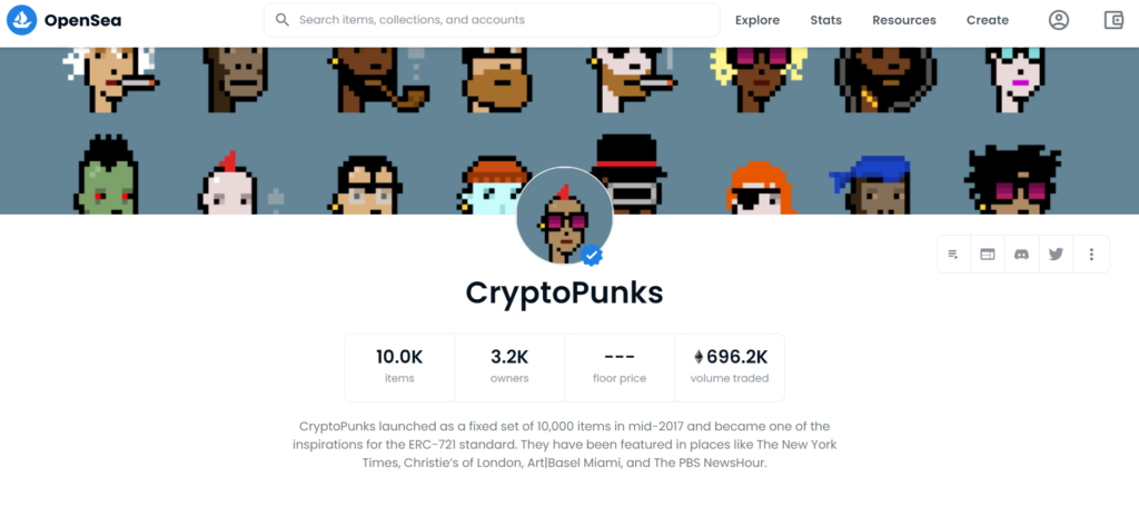 【OpenSea】CryptoPunks