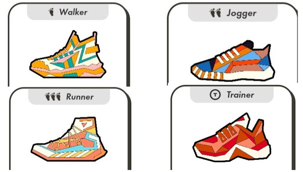 STEPNの4種類の靴